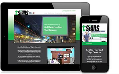 tSigns Seattle web design and mobile website